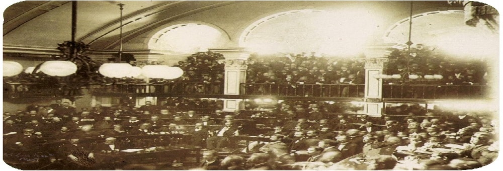 Senado Brasileiro em 1888 durante a votação da Lei Áurea. 