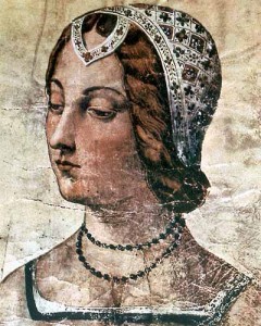 Miniatura de Laure de Noves, que pode ter sido a 'Laura' de Petrarca.