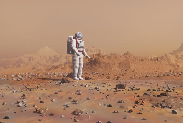 Poderia algum vírus extraterrestre, tais como aqueles que podem vir a ser encontrados em Marte, ter consequências terríveis para futuros astronautas se eles entrarem em contato? Crédito da imagem: NASA.