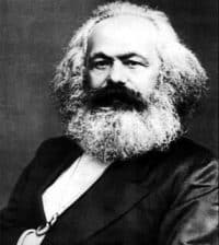 Karl Marx (1818–1883), um dos pilares da sociologia clássica ao lado de Émile Durkheim e Max Weber."" width="286"