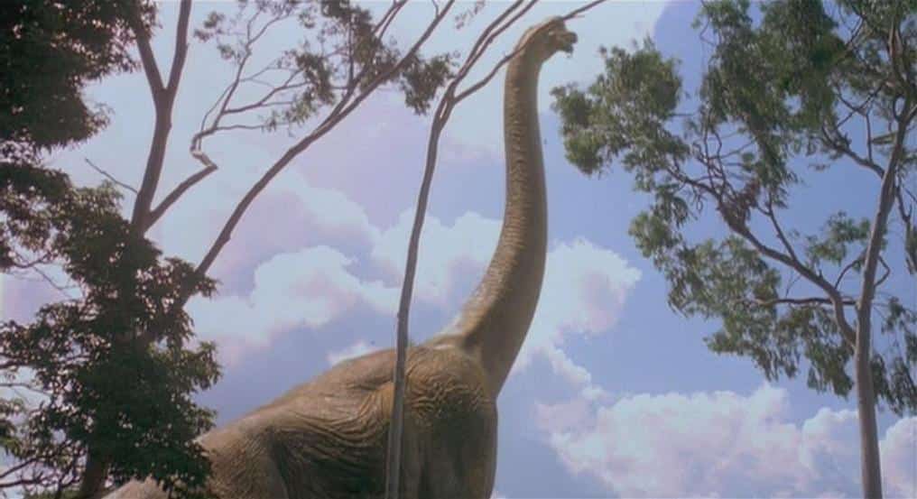 Brachiosaurus em Jurassic Park, 1993. Créditos pela imagem: Universal Studios.