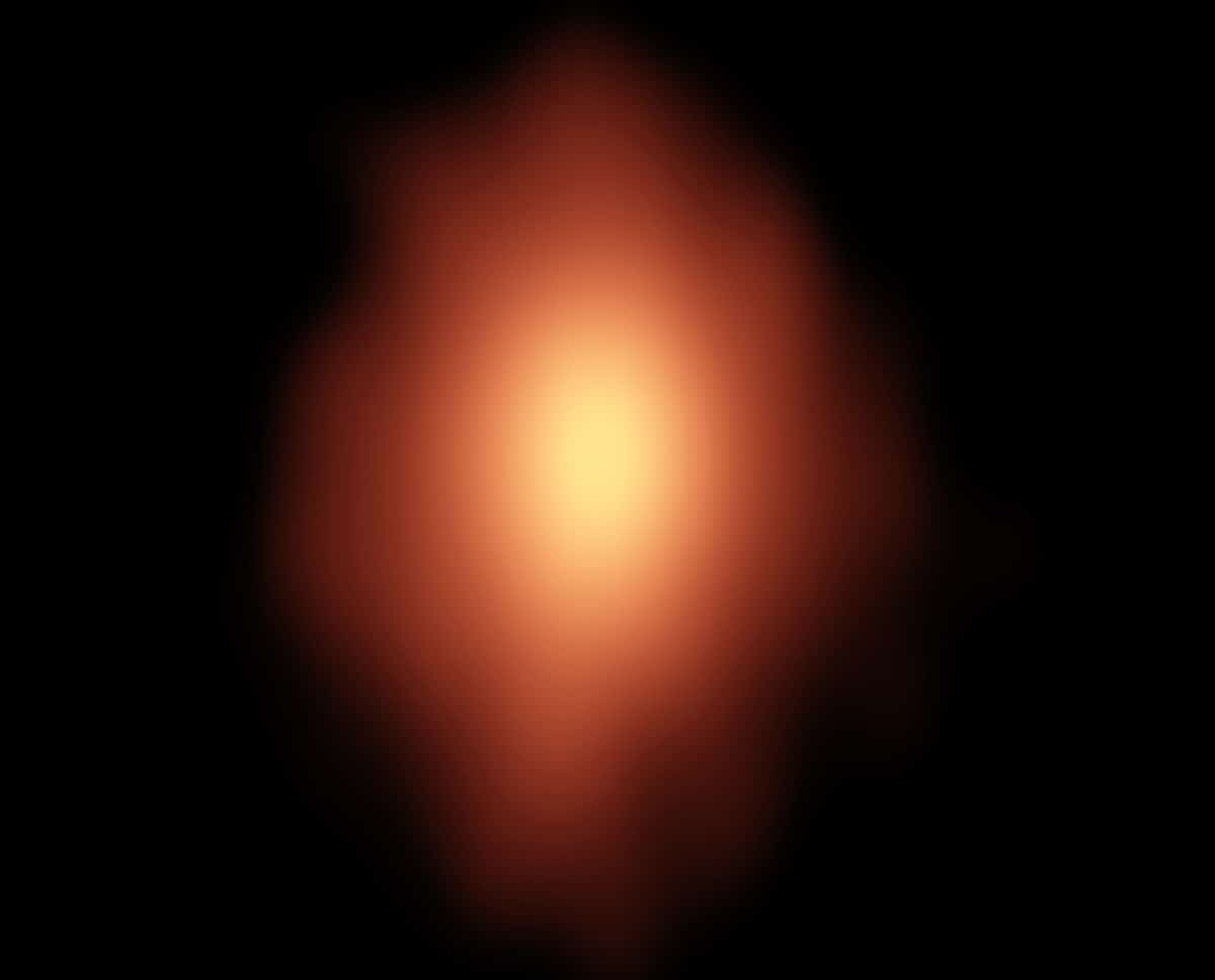 A emissão a partir de moléculas orgânicas na atmosfera de cometa Lemmon, como observado com ALMA. Crédito: B. Saxton (NRAO / AUI / NSF); M. Cordiner, NASA, et al.