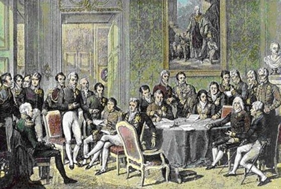O Congresso de Viena por Jean-Baptiste Isabey, pintado em 1819.